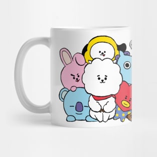 BT21 ALL CHARACTER HOODIE Mug